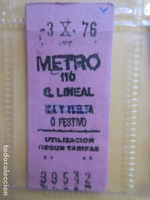 Coleccionismo Billetes de transporte: REFERENCIA REFMM01 - METRO MADRID - MODELO PARADA IDA VUELTA FESTIVO COLOR ROSA - C. LINEAL 110