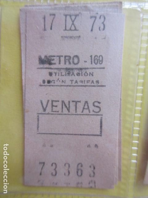 Coleccionismo Billetes de transporte: REFERENCIA REFMM01 - METRO MADRID - MODELO PARADA RECUADRO COLOR BLANCO - VENTAS 169