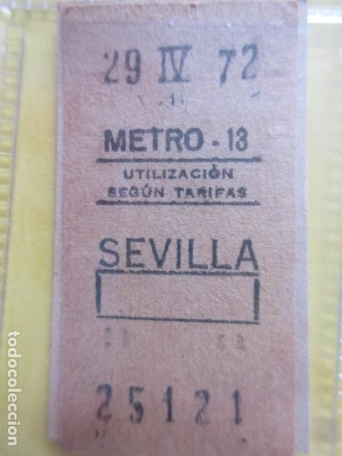 Coleccionismo Billetes de transporte: REFERENCIA REFMM01 - METRO MADRID - MODELO PARADA RECUADRO COLOR BLANCO - SEVILLA 13