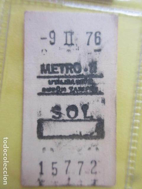 Coleccionismo Billetes de transporte: REFERENCIA REFMM01 - METRO MADRID - MODELO PARADA RECUADRO COLOR BLANCO - SOL 11?