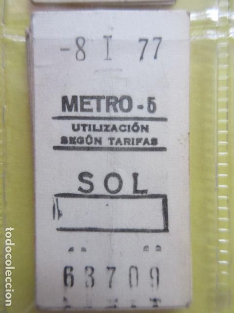 Coleccionismo Billetes de transporte: REFERENCIA REFMM01 - METRO MADRID - MODELO PARADA RECUADRO COLOR BLANCO - SOL 5