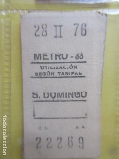 Coleccionismo Billetes de transporte: REFERENCIA REFMM01 - METRO MADRID - MODELO PARADA RECUADRO COLOR BLANCO - S. DOMINGO 33