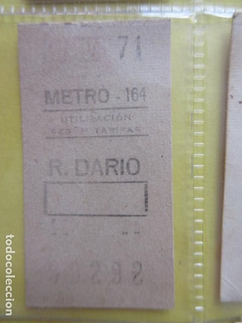 Coleccionismo Billetes de transporte: REFERENCIA REFMM01 - METRO MADRID - MODELO PARADA RECUADRO COLOR BLANCO - R. DARIO 164