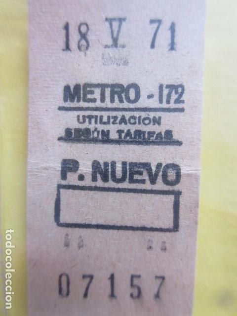 Coleccionismo Billetes de transporte: REFERENCIA REFMM01 - METRO MADRID - MODELO PARADA RECUADRO COLOR BLANCO - P. NUEVO 172