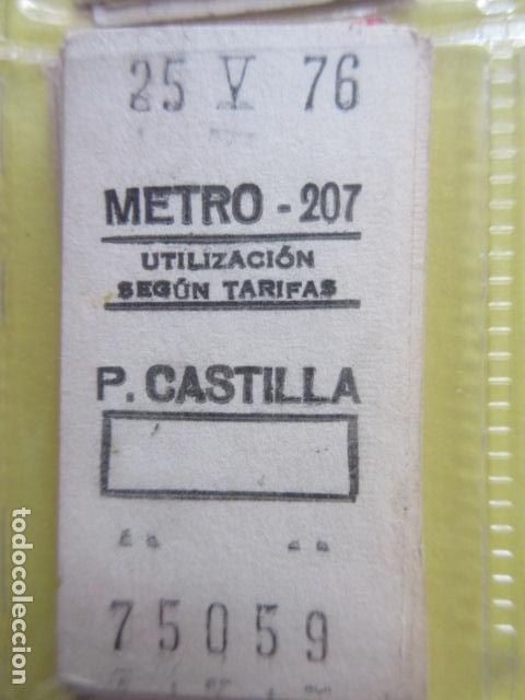 Coleccionismo Billetes de transporte: REFERENCIA REFMM01 - METRO MADRID - MODELO PARADA RECUADRO COLOR BLANCO - P. DE CASTILLA 207