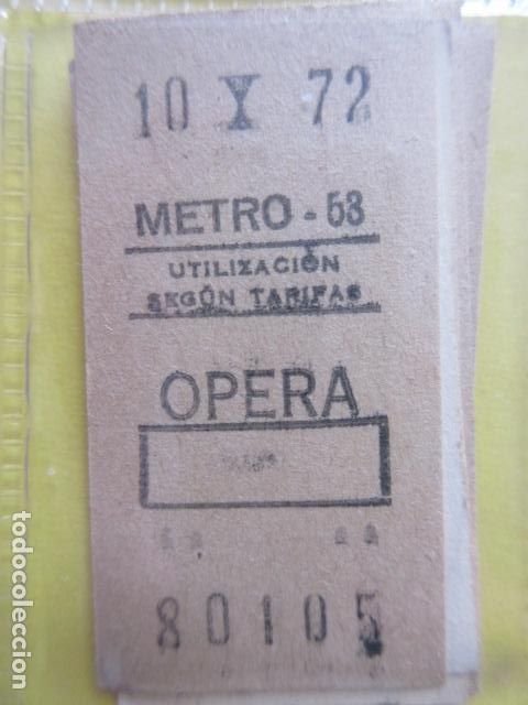 Coleccionismo Billetes de transporte: REFERENCIA REFMM01 - METRO MADRID - MODELO PARADA RECUADRO COLOR BLANCO - OPERA 53