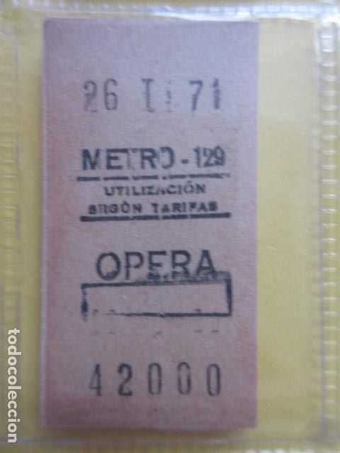 Coleccionismo Billetes de transporte: REFERENCIA REFMM01 - METRO MADRID - MODELO PARADA RECUADRO COLOR BLANCO - OPERA 129