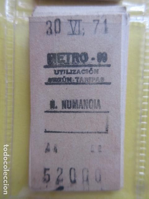 Coleccionismo Billetes de transporte: REFERENCIA REFMM01 - METRO MADRID - MODELO PARADA RECUADRO COLOR BLANCO - N. NUMANCIA 99
