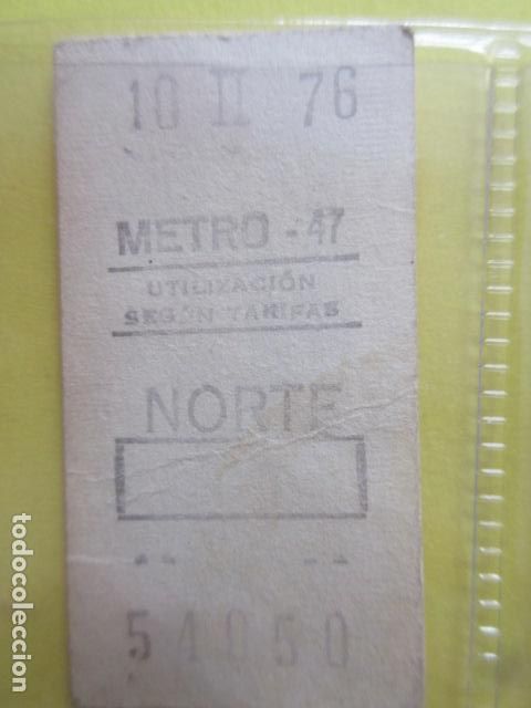 Coleccionismo Billetes de transporte: REFERENCIA REFMM01 - METRO MADRID - MODELO PARADA RECUADRO COLOR BLANCO - NORTE 47