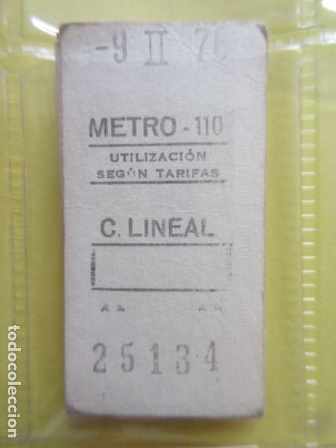 Collectionnisme Billets de transport: REFERENCIA REFMM01 - METRO MADRID - MODELO PARADA RECUADRO COLOR BLANCO - C. LINEAL 110