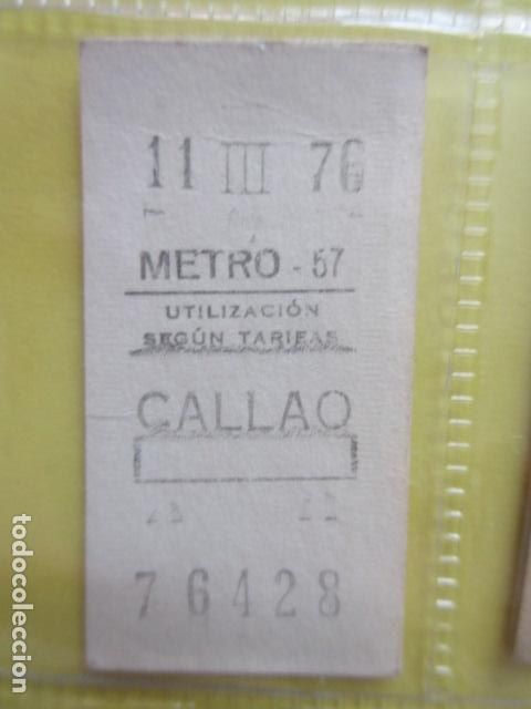 Coleccionismo Billetes de transporte: REFERENCIA REFMM01 - METRO MADRID - MODELO PARADA RECUADRO COLOR BLANCO - CALLAO 57