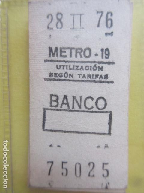 Collectionnisme Billets de transport: REFERENCIA REFMM01 - METRO MADRID - MODELO PARADA RECUADRO COLOR BLANCO - BANCO 19