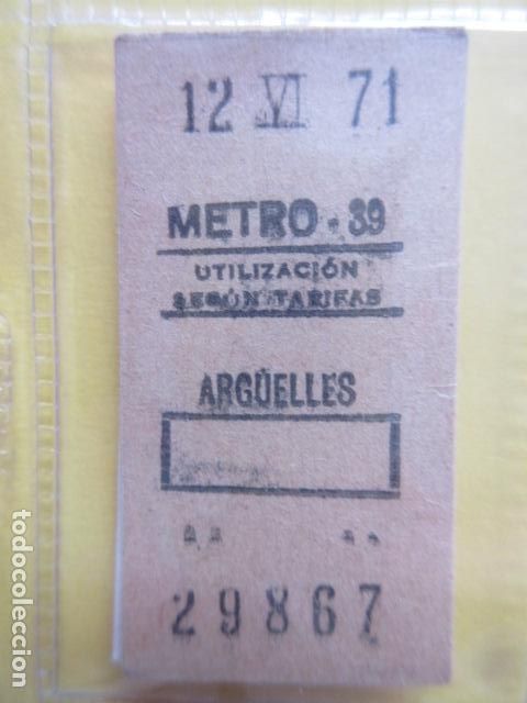Collectionnisme Billets de transport: REFERENCIA REFMM01 - METRO MADRID - MODELO PARADA RECUADRO COLOR BLANCO - ARGUELLES 39