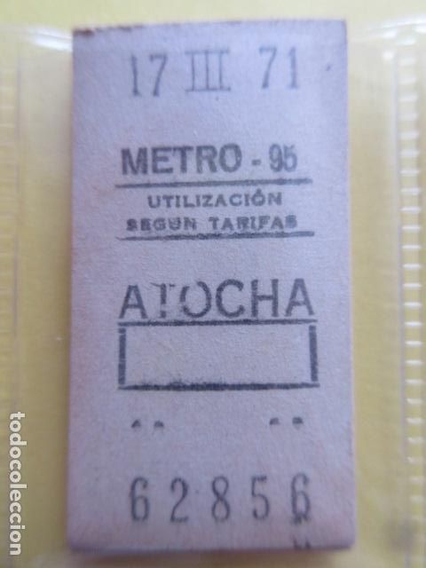 Collectionnisme Billets de transport: REFERENCIA REFMM01 - METRO MADRID - MODELO PARADA RECUADRO COLOR BLANCO - ATOCHA 95
