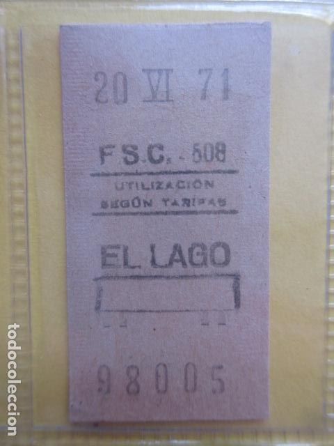 Coleccionismo Billetes de transporte: REFERENCIA REFMM01 METRO MADRID - F.S.C. CARABANCHEL - BLANQUECINO - EL LAGO 508