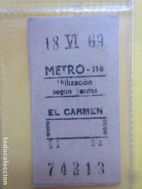 Coleccionismo Billetes de transporte: REFERENCIA REFMM01 METRO MADRID - MODELO TEXTO EN MINUSCULAS - EL CARMEN 118