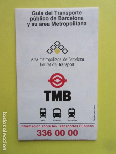 Collectables Transport Tickets: PLANO AUTOBUSES METRO BARCELONA TRANSPORTE SEPTIEMBRE 1989