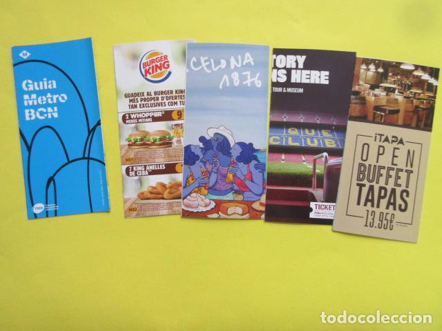 Collectionnisme Billets de transport: LOTE 5 PLANO METRO BARCELONA EDICION 06/2016 DIFERENTES PUBLIDAD VER LOGOS