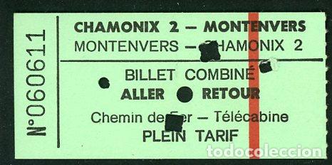 Sammeln von Fahrkarten: BILLETE DE TELECABINA DE CHAMONIX -MONTENVERS // FRANCIA