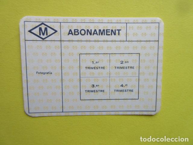 Colecionismos Bilhetes de Transporte: TARJETA ABONO METRO DE BARCELONA SIN USAR