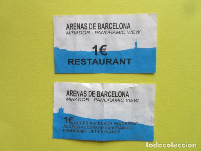 Collectables Transport Tickets: LOTE 2 BILLETES ASCENSOR ARENAS DE BARCELONA