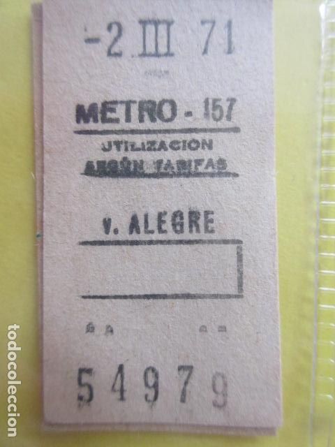 Coleccionismo Billetes de transporte: REFERENCIA REFMM01 - METRO MADRID - MODELO PARADA RECUADRO COLOR BLANCO - V. ALEGRE 157