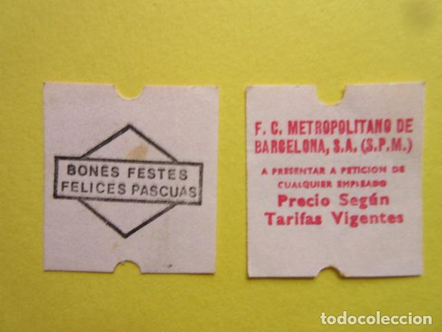 Collectables Transport Tickets: BILLETE METRO DE BARCELONA NAVIDAD FELICES FIESTAS PASCUAS