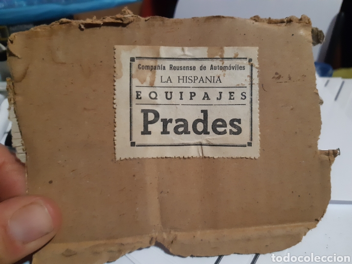 Collectionnisme Billets de transport: Etiqueta de equipajes pegada sobre carton compa&ntilde;ia la hispania con destino prades