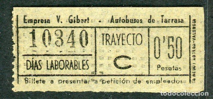 Collectionnisme Billets de transport: BILLETE DE AUTOBUSES DE TARRASA