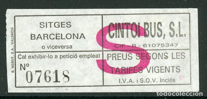 Collectionnisme Billets de transport: BILLETE DE CINTOI BUS, S.L. - SITGES BARCELONA