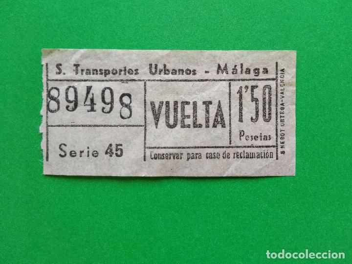 Collectionnisme Billets de transport: BILLETE DE AUTOBUS CAPICUA MALAGA AUTOBUSES URBANOS 1,50 PESETAS