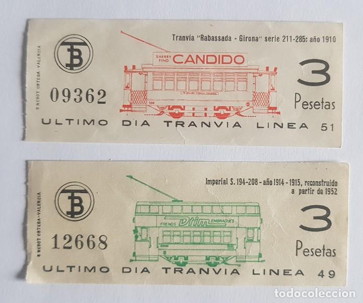 Collectables Transport Tickets: Par de billetes de tranvia de ultimo dia