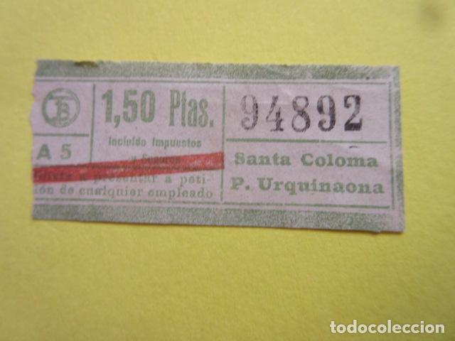 Collectables Transport Tickets: REF: CV1234 - BILLETE PERTENECE COLECCION DE 550 BILLETE TRANVIAS BARCELONA DIFERENTES LEER INTERIOR
