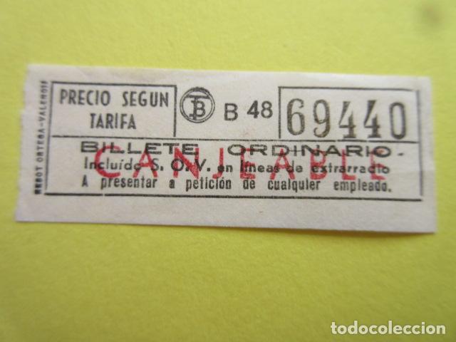 Sammeln von Fahrkarten: REF: CV1234 - BILLETE PERTENECE COLECCION DE 550 BILLETE TRANVIAS BARCELONA DIFERENTES LEER INTERIOR