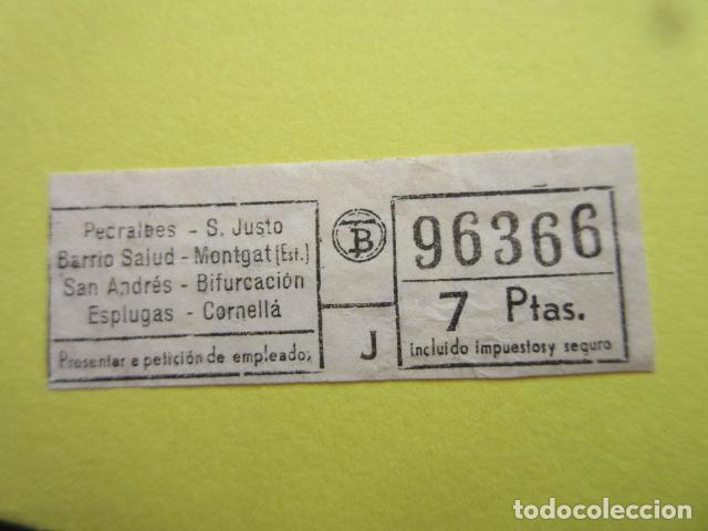 Sammeln von Fahrkarten: REF: CV1234 - BILLETE PERTENECE COLECCION DE 550 BILLETE TRANVIAS BARCELONA DIFERENTES LEER INTERIOR