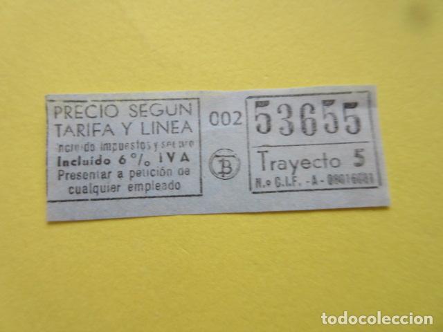 Colecionismos Bilhetes de Transporte: REF: CV1234 - BILLETE PERTENECE COLECCION DE 550 BILLETE TRANVIAS BARCELONA DIFERENTES LEER INTERIOR