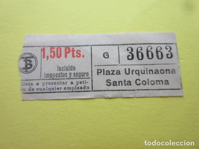 Collectionnisme Billets de transport: REF: XX1234 - BILLETE CAPICUA 36663 - TRANVIAS BACELONA TB - VER TRAYECTOS en foto