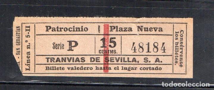 Collectionnisme Billets de transport: BILLETE ANTIGUO - TRANVIAS DE SEVILLA, CAPICUA