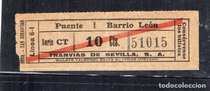 Collectionnisme Billets de transport: BILLETE ANTIGUO - TRANVIAS DE SEVILLA, CAPICUA