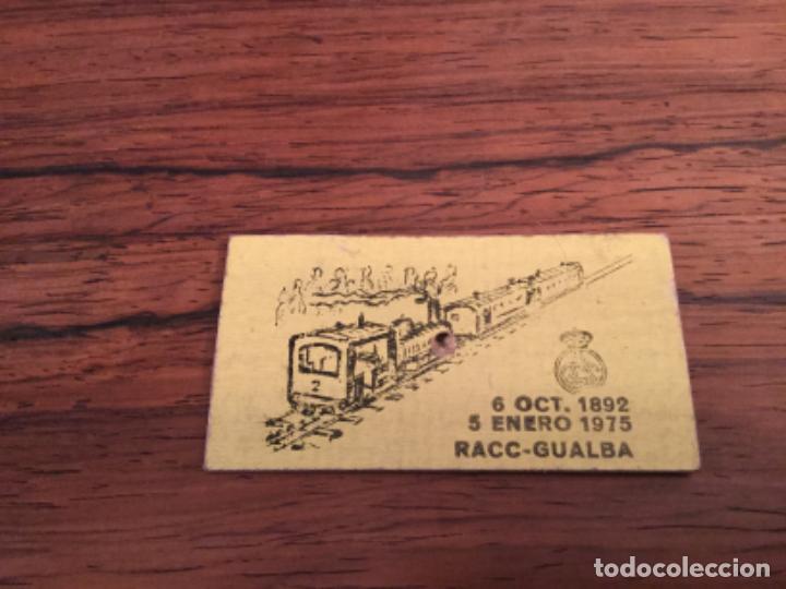 Colecionismos Bilhetes de Transporte: BILLETE CREMALLERA MONTSERRAT MONISTROL A GUALBA 1975. RACC REAL AUTOMOVIL CLUB CATALU&Ntilde;A