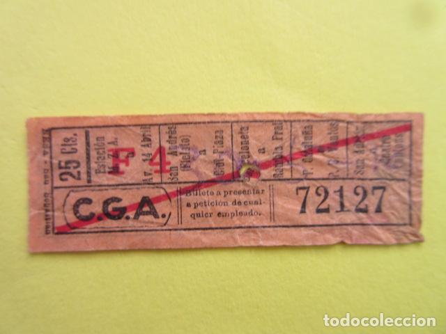Collectionnisme Billets de transport: REF: FF1234 - BILLETE COMPA&Ntilde;IA GENERAL AUTOBUSES DE BARCELONA VER TRAYECTOS EN FOTO - CAPICUA 72127
