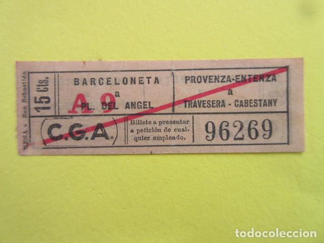 Collectionnisme Billets de transport: REF: FF1234 - BILLETE COMPA&Ntilde;IA GENERAL AUTOBUSES DE BARCELONA VER TRAYECTOS EN FOTO - CAPICUA 96269