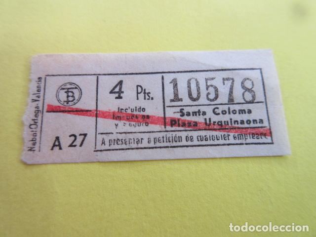 Sammeln von Fahrkarten: REF: FF1234 - BILLETE PERTENECE COLECCION TRANVIAS BARCELONA DIFERENTES TB LEER INT.