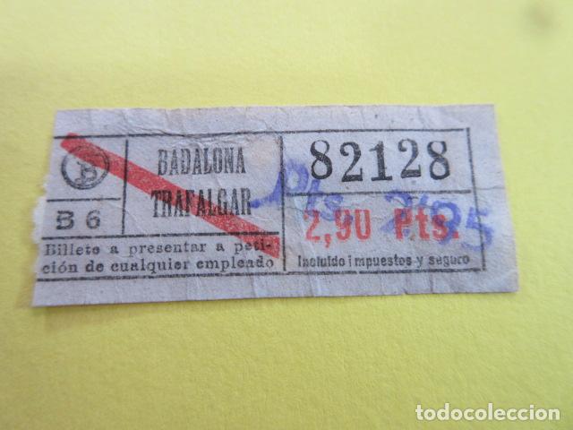 Sammeln von Fahrkarten: REF: FF1234 - BILLETE PERTENECE COLECCION TRANVIAS BARCELONA DIFERENTES TB LEER INT. capicua 82128