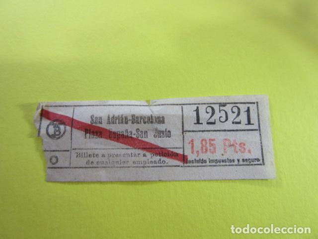 Sammeln von Fahrkarten: REF: FF1234 - BILLETE PERTENECE COLECCION TRANVIAS BARCELONA DIFERENTES TB LEER INT. capicua 12521