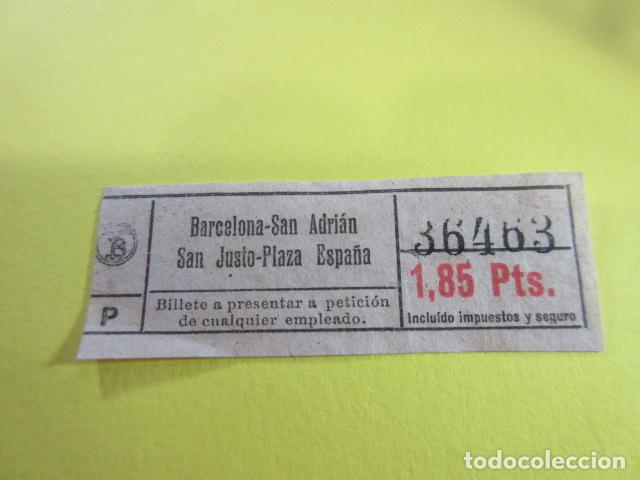 Collectionnisme Billets de transport: REF: FF1234 - BILLETE PERTENECE COLECCION TRANVIAS BARCELONA DIFERENTES TB LEER INT. capicua 36463
