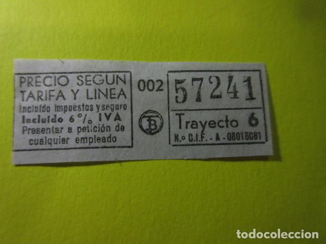 Collectables Transport Tickets: REF: FF1234 - BILLETE PERTENECE COLECCION TRANVIA BARCELONA DIFERENTE TB LEER INT. AZUL CASTELLANO