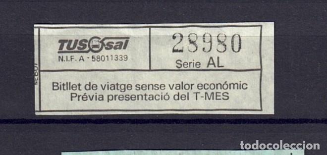 Colecionismos Bilhetes de Transporte: REF: BAD1234 - COLECCION TODOS DIFERENTES - BADALONA AUTOBUSES TUSA TUBSAL CA&Ntilde;ET - LEER INTERIOR