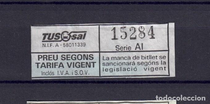 Colecionismos Bilhetes de Transporte: REF: BAD1234 - COLECCION TODOS DIFERENTES - BADALONA AUTOBUSES TUSA TUBSAL CA&Ntilde;ET - LEER INTERIOR