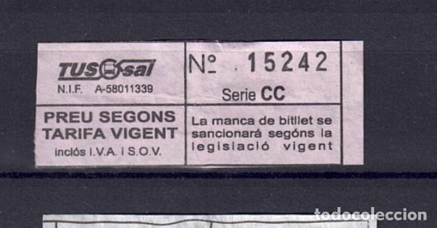 Colecionismos Bilhetes de Transporte: REF: BAD1234 - COLECCION TODOS DIFERENTES - BADALONA AUTOBUSES TUSA TUBSAL CA&Ntilde;ET - LEER INTERIOR